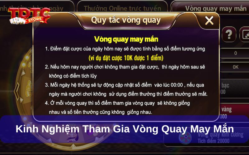 Kinh nghiệm tham gia vòng quay may mắn thiên đường trò chơi