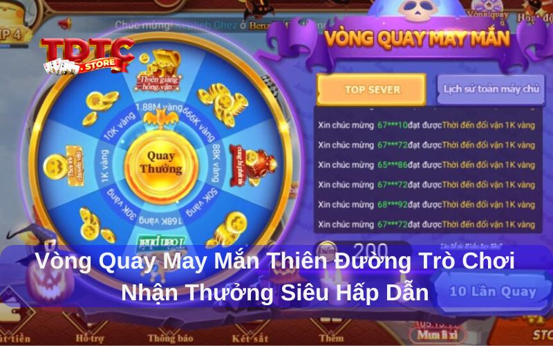 Vòng quay may mắn thiên đường trò chơi hấp dẫn