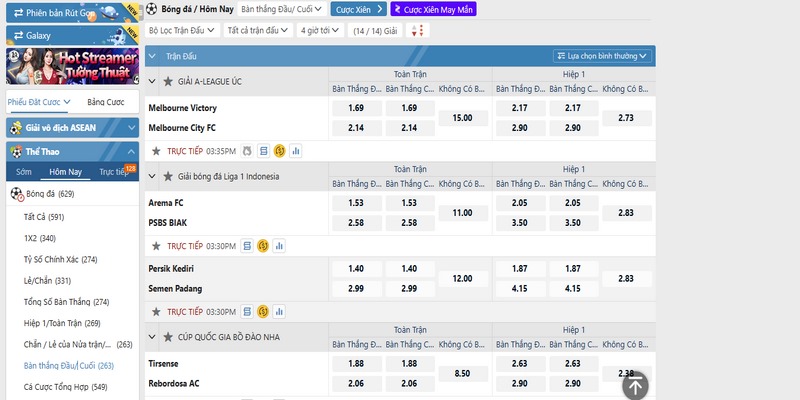 Cách chơi Bàn thắng đầu/cuối Bet168vn